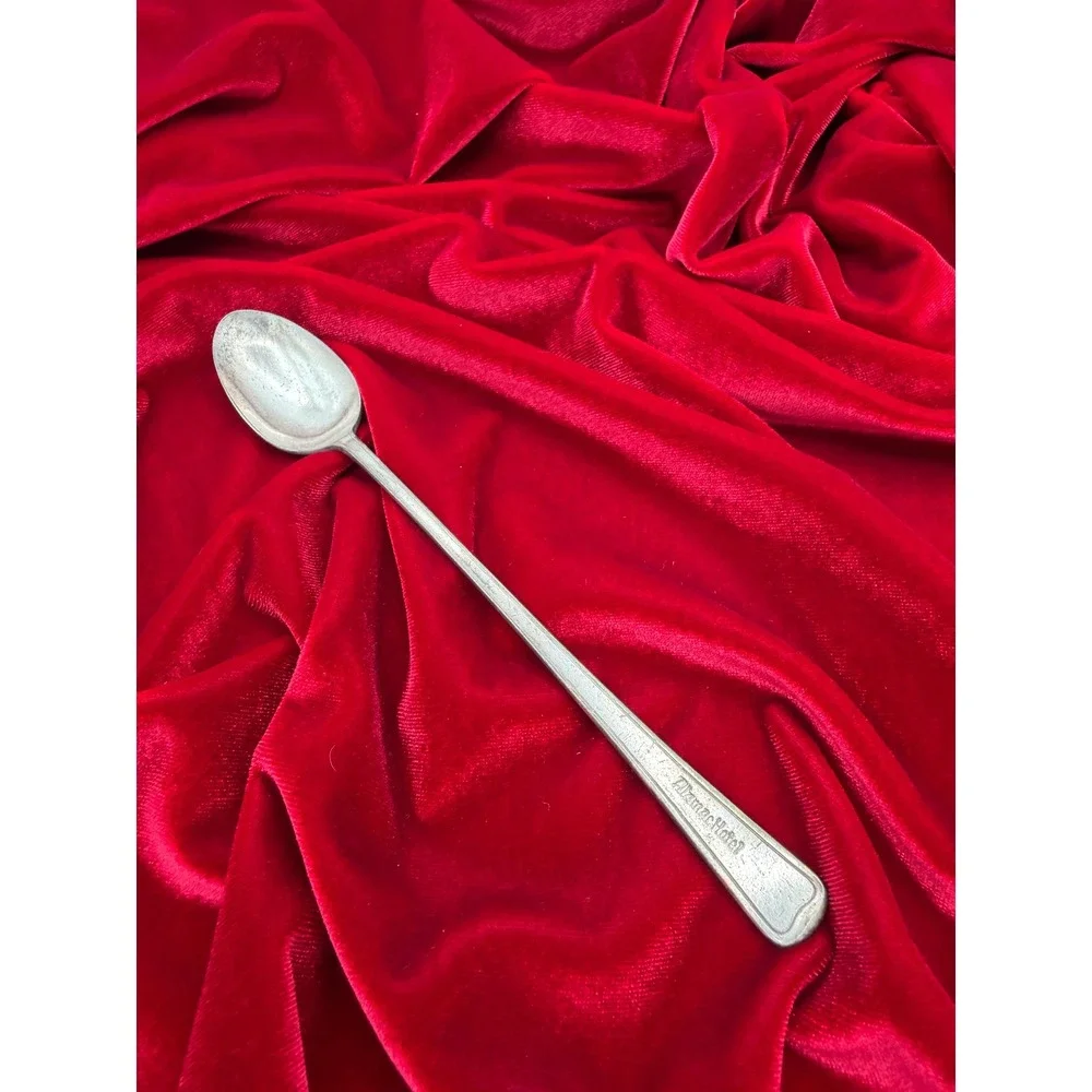 Vintage Alamac Hotel Silver Iced Tea Spoon Silver Soldered Long Handle Flatware